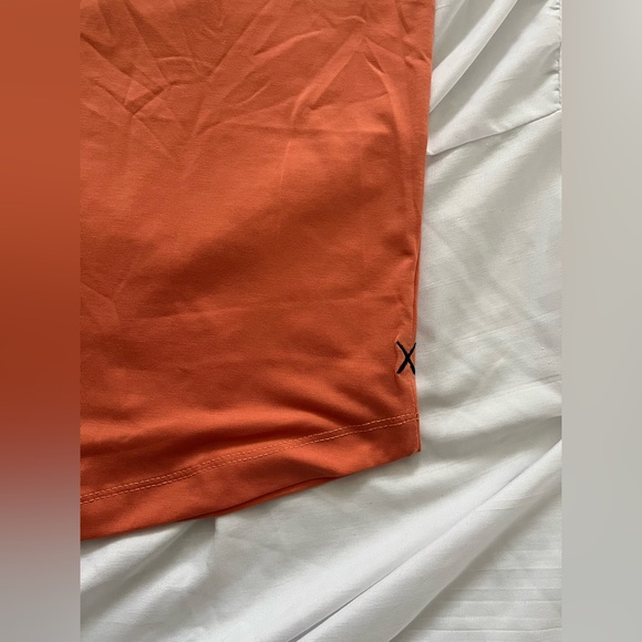 Cuts Clothing Curve Hem Tee in Orange 
Size M - Picture 11 of 12